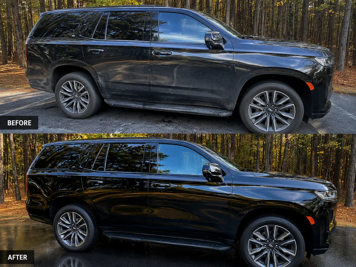 Full Detail — Black SUV Before & After